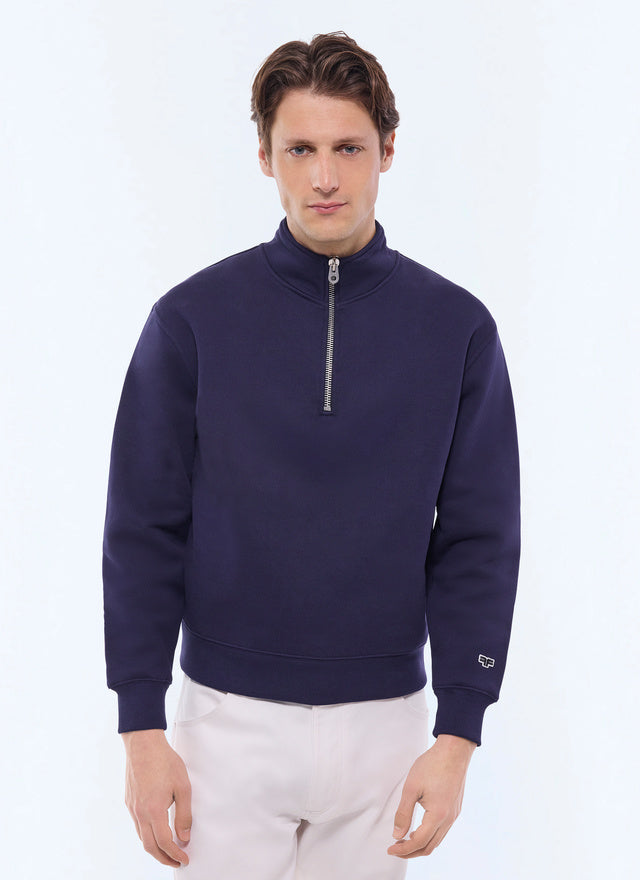 Cotton Jersey Trucker Sweater