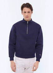 Cotton jersey trucker sweater