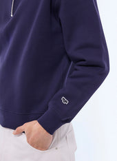Cotton jersey trucker sweater