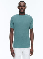 Ribbed Wool And Cotton Sweater