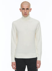 Wool and cashmere roll neck sweater