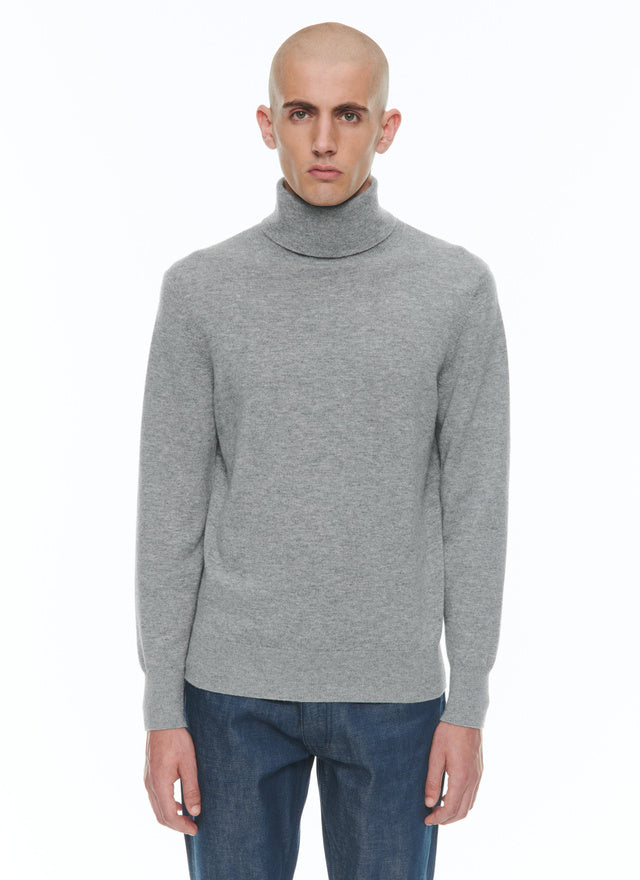 Wool and cashmere roll neck sweater