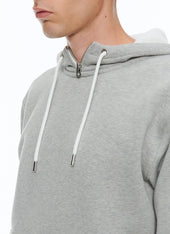 Sweatshirt With Stand Up Collar And Hood