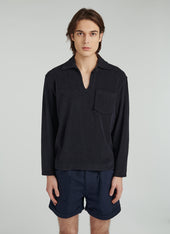 Terry Towelling Cotton Pea Jacket