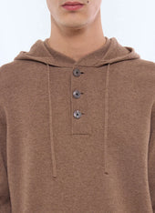 Hooded Wool And Cotton Sweater