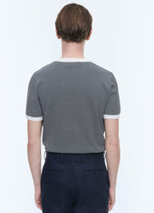 Striped Mercerized Cotton T Shirt