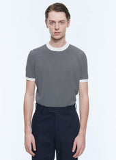 Striped mercerized cotton t-shirt