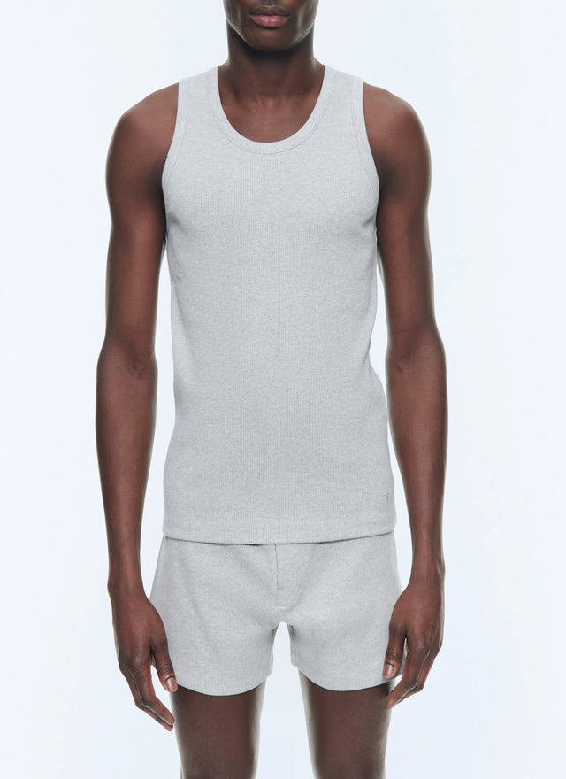 Organic cotton ribbed tank top