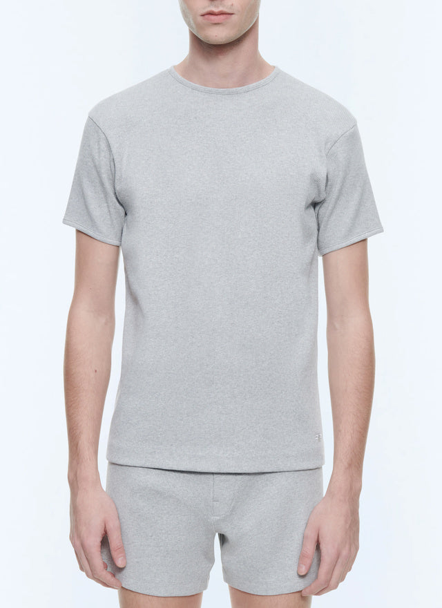 Ribbed cotton jersey Ringer t-shirt
