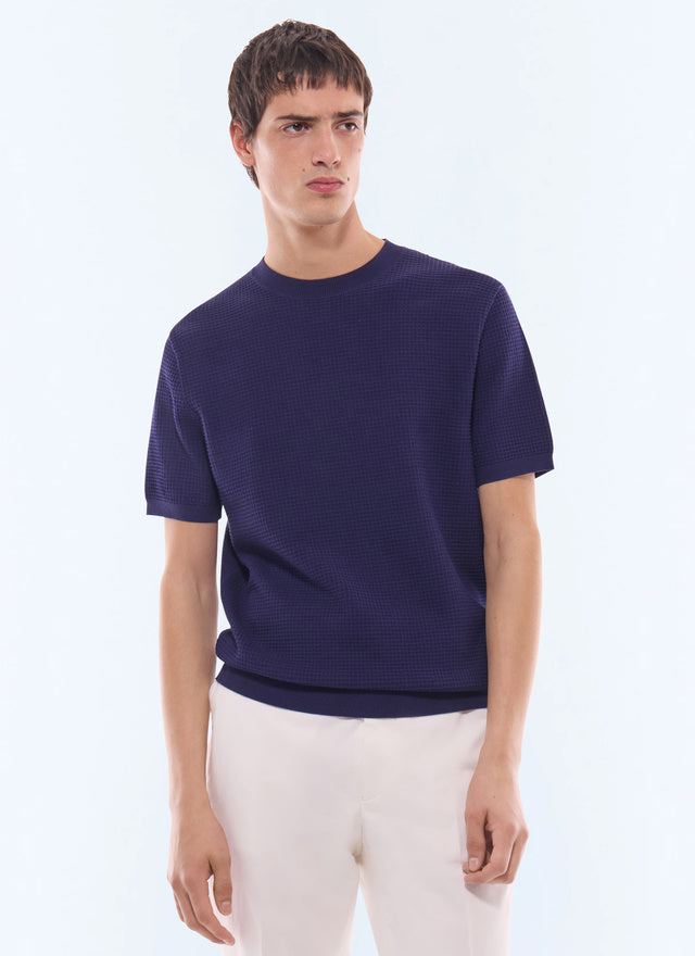 Waffle knit t-shirt