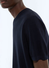 Moss Stitch Mercerized Cotton T Shirt