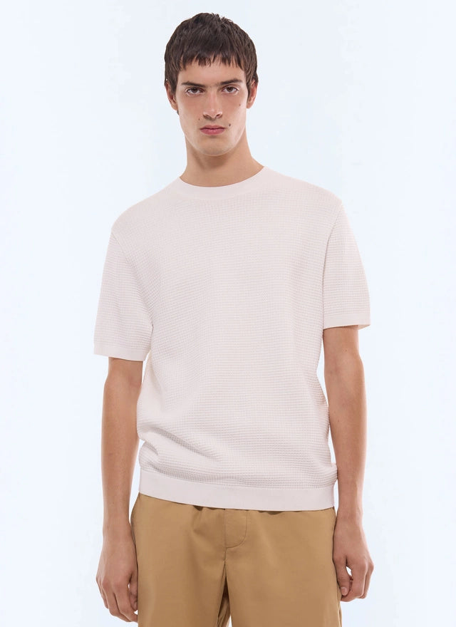 Waffle-knit t-shirt
