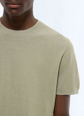 Moss Stitch Mercerized Cotton T Shirt