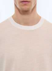 Striped mercerized cotton t-shirt