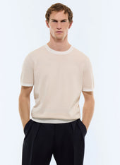 Striped mercerized cotton t-shirt