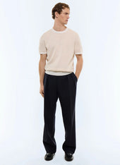 Striped mercerized cotton t-shirt