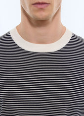 Striped Mercerized Cotton T Shirt