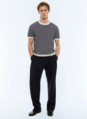 Striped Mercerized Cotton T Shirt