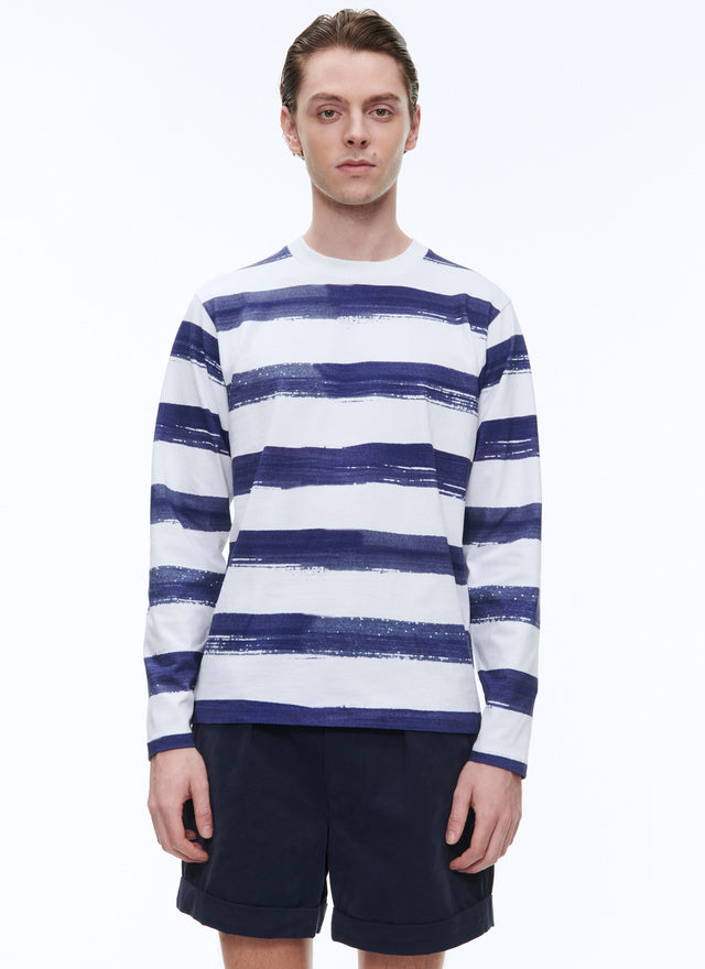 Striped cotton jersey t-shirt
