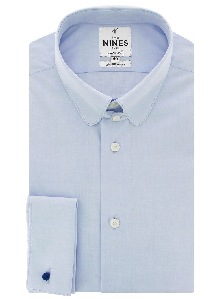 Light Tab Collar Shirt With French Cuffs