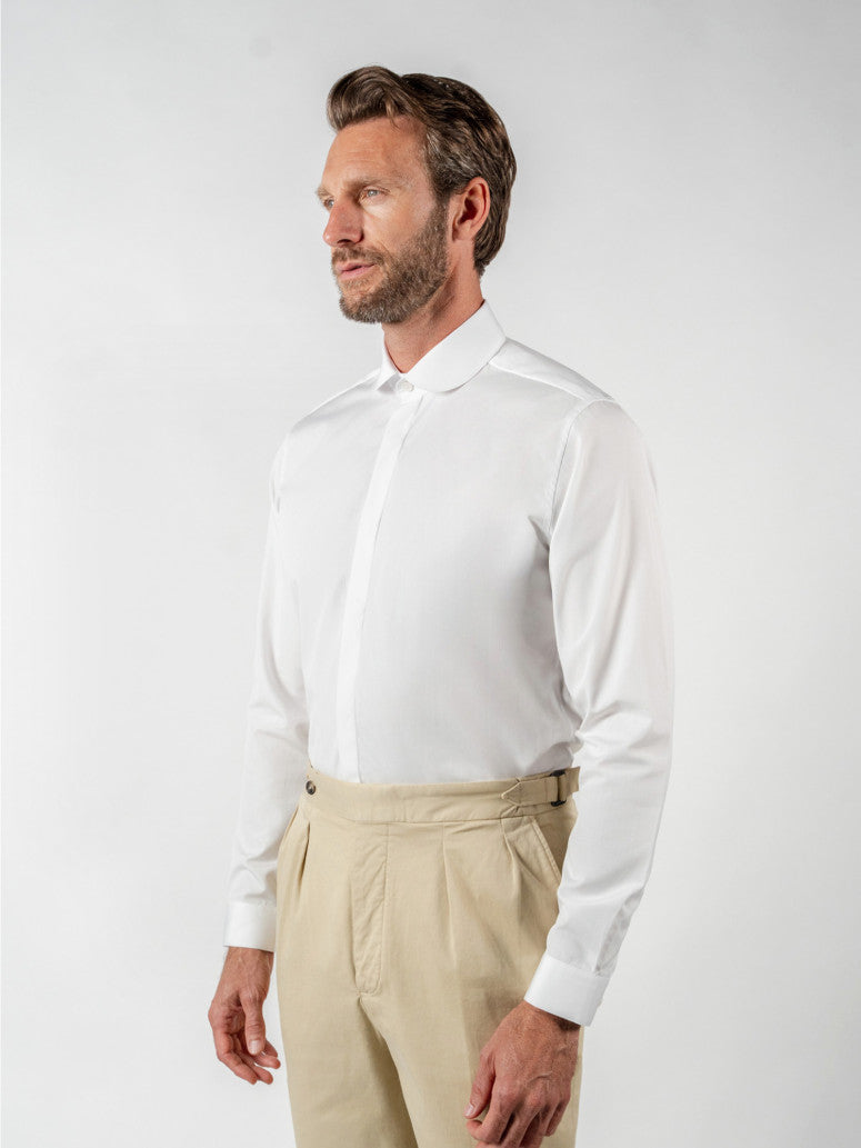 Poplin Club Collar Shirt