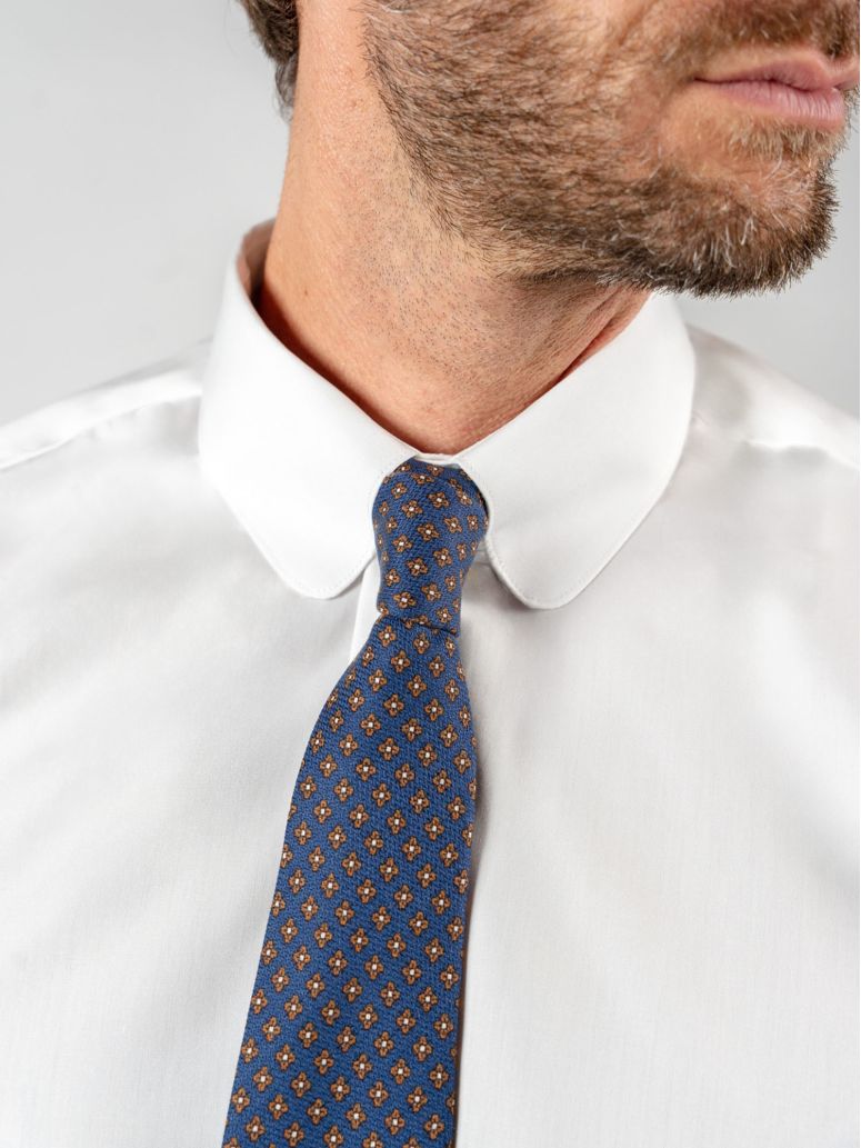 Rounded Tab Collar French Cuff Shirt