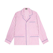 Tailored Fit Striped Batiste Pyjamas in Pink and Royal