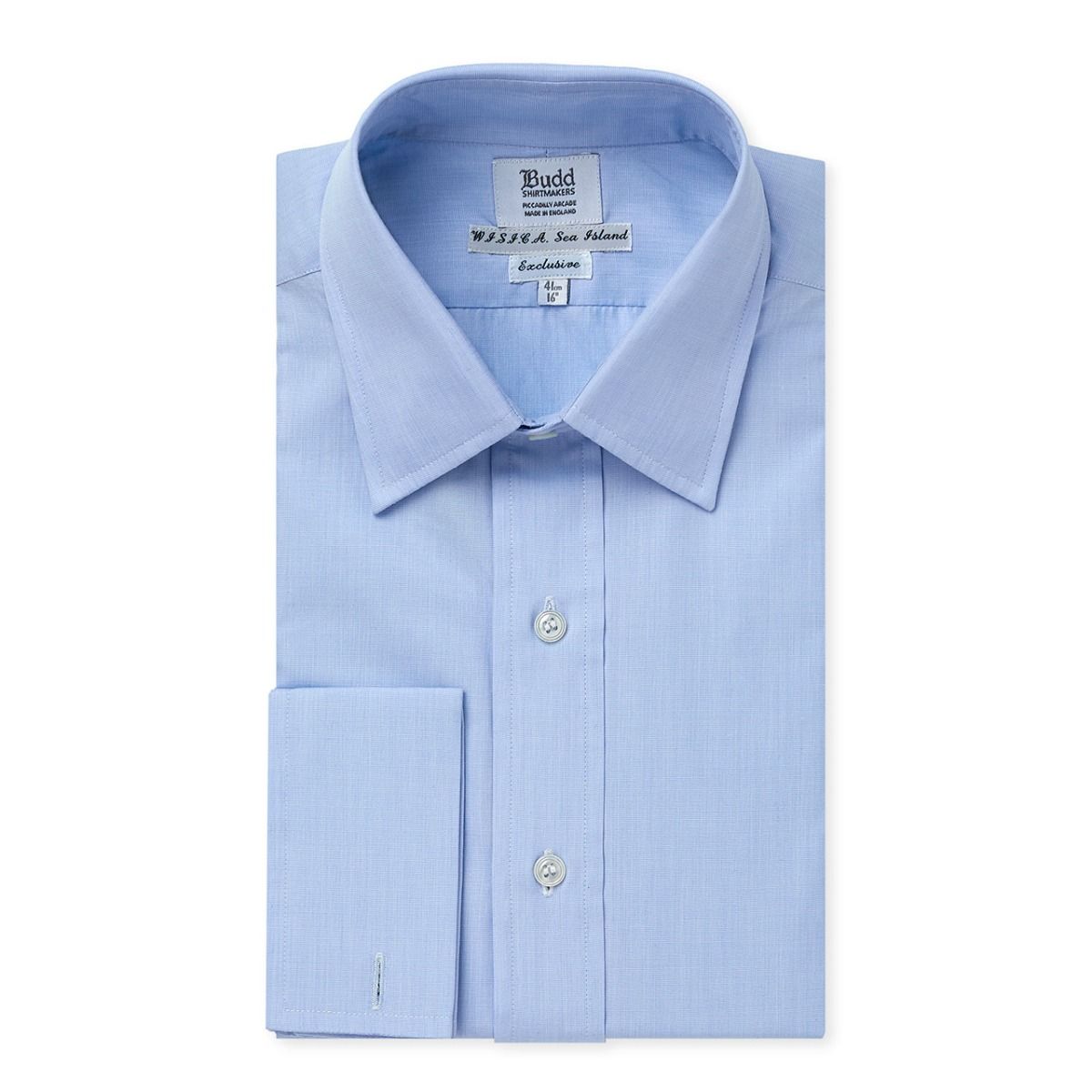 Tailored Fit Exclusive End On End Sea Island Cotton Double Cuff In