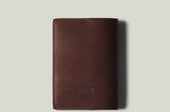 Take Care Passport Case . Deep Brown