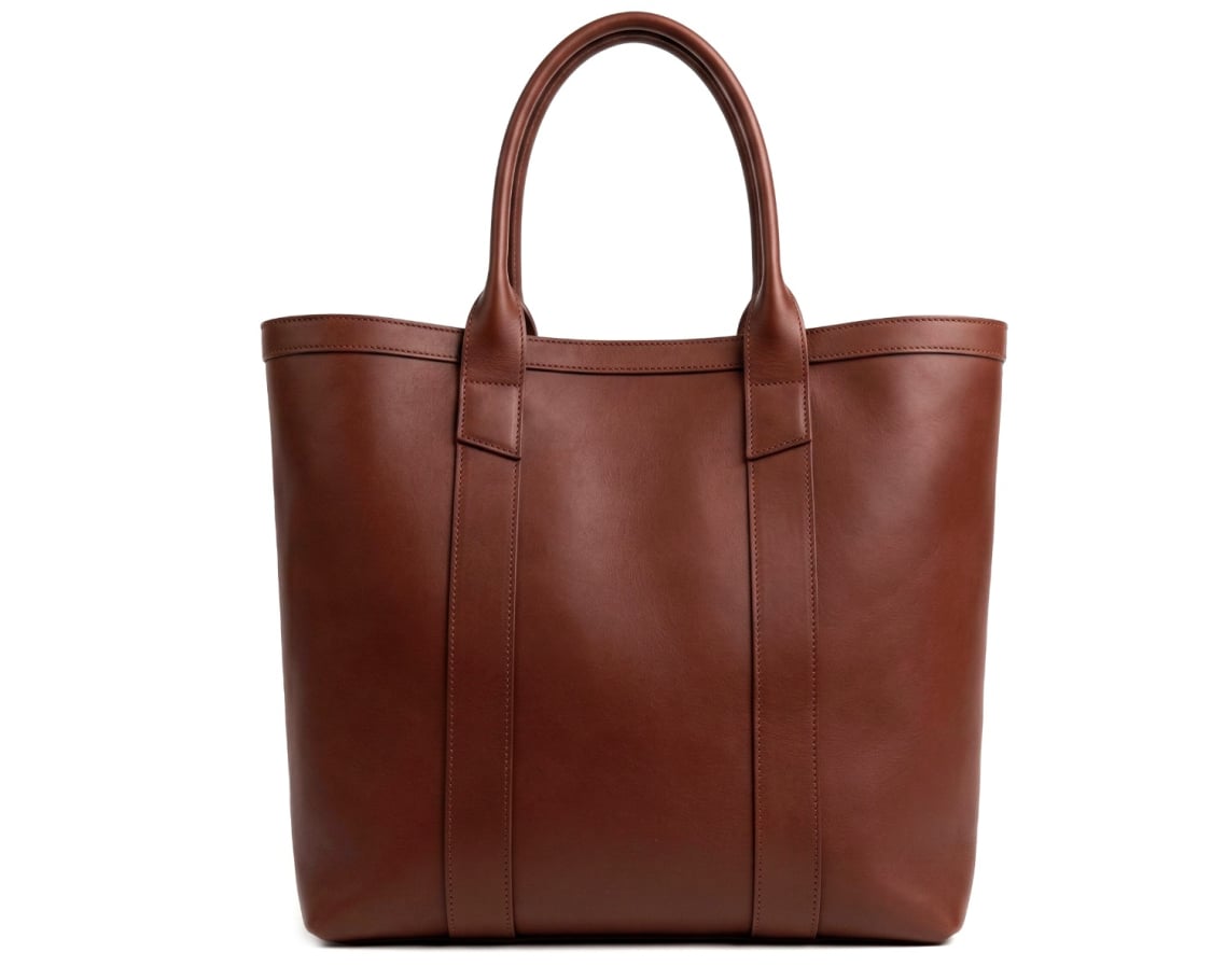 Tall Leather Tote
