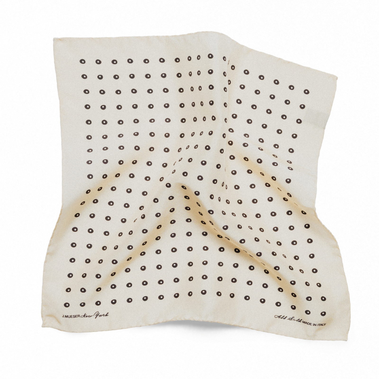Sandwashed Silk Eye Dot Pocket Square