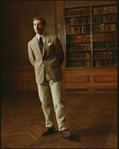 Made In Canada Brown Houndstooth Wool Cotton Sport Coat