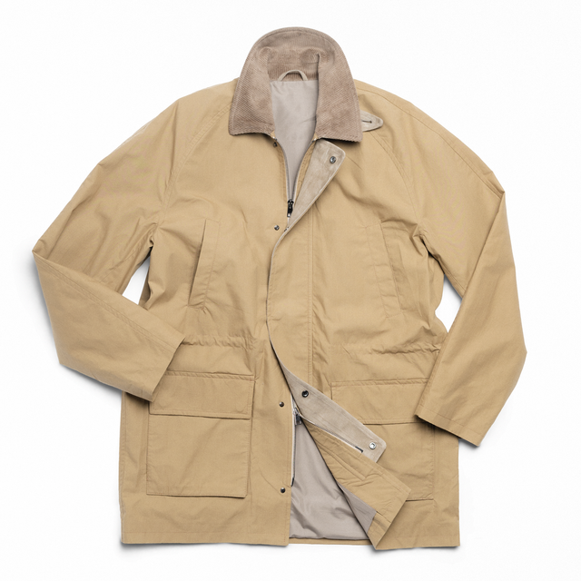 Khaki Dry Wax Cotton Game Coat