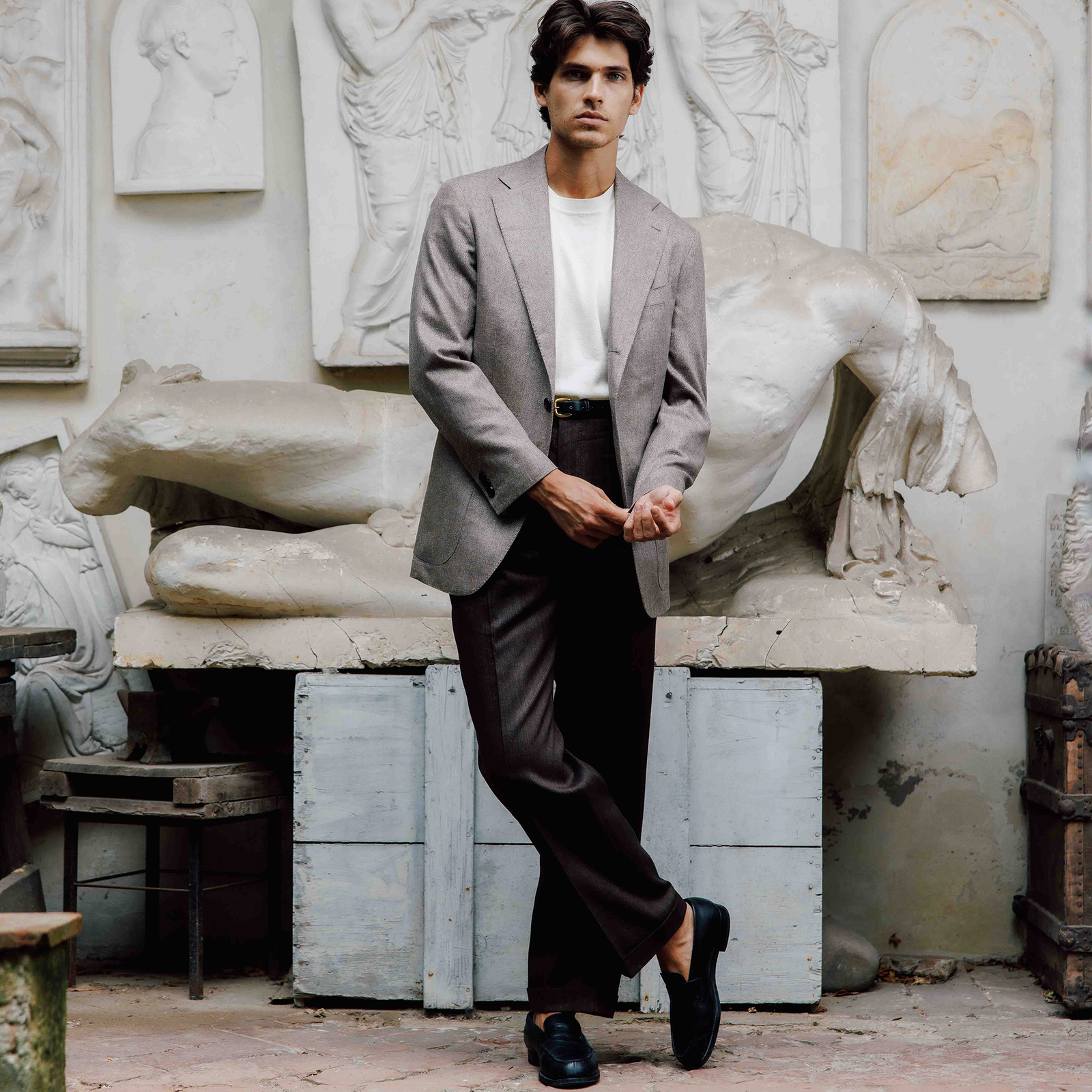 Herringbone Linen Waverly Jacket
