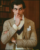 Made In Usa Windowpane Linen Silk Sport Coat