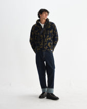 Tate And Khaki Shapes Jacquard Fleece Jacket