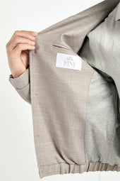 Linen Blend Bomber Made In Italy