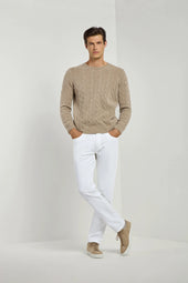 Cable Knit Sweater Made In Italy