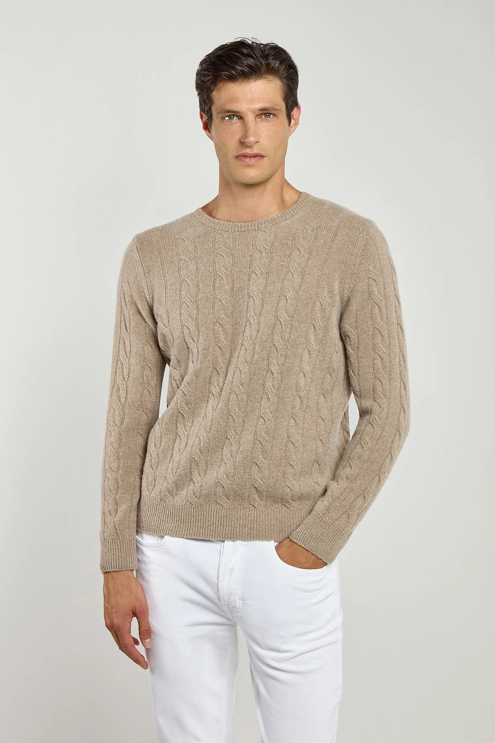 Cable Knit Sweater Made In Italy