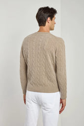 Cable Knit Sweater Made In Italy