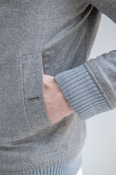 Down Bomber In Wool Cashmere Made In Italy