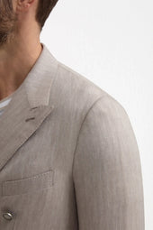 Herringbone Double Breasted Jacket Made In Italy