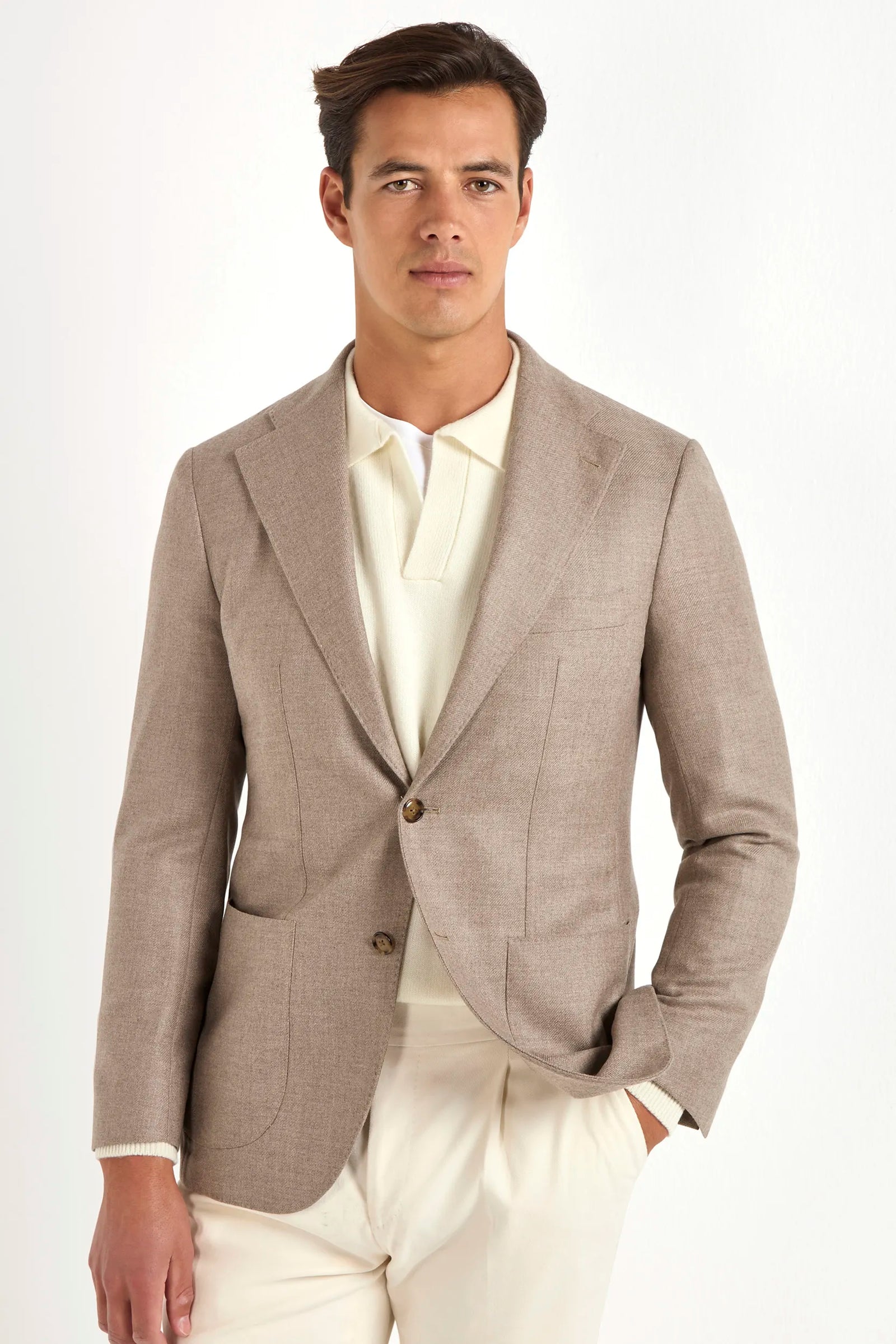 Jacket In Wool And Cashmere Made In Italy