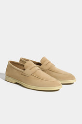 Taupe penny loafers - Made in Italy