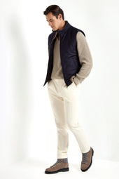 Ribbed Cashmere Blend Polo Made In Italy