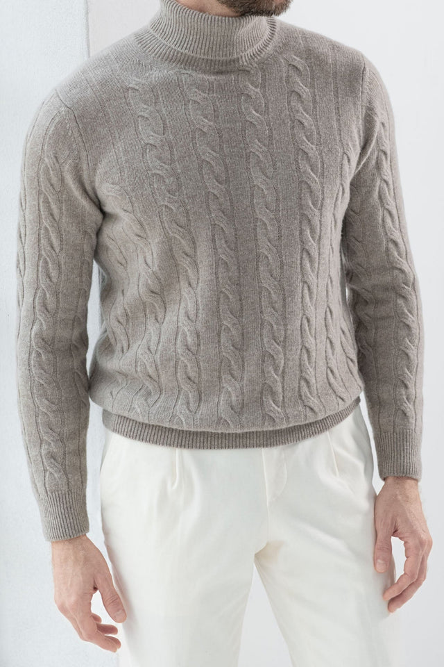 Taupe turtleneck – Made in Italy