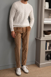 Cable Knit Sweater Made In Italy