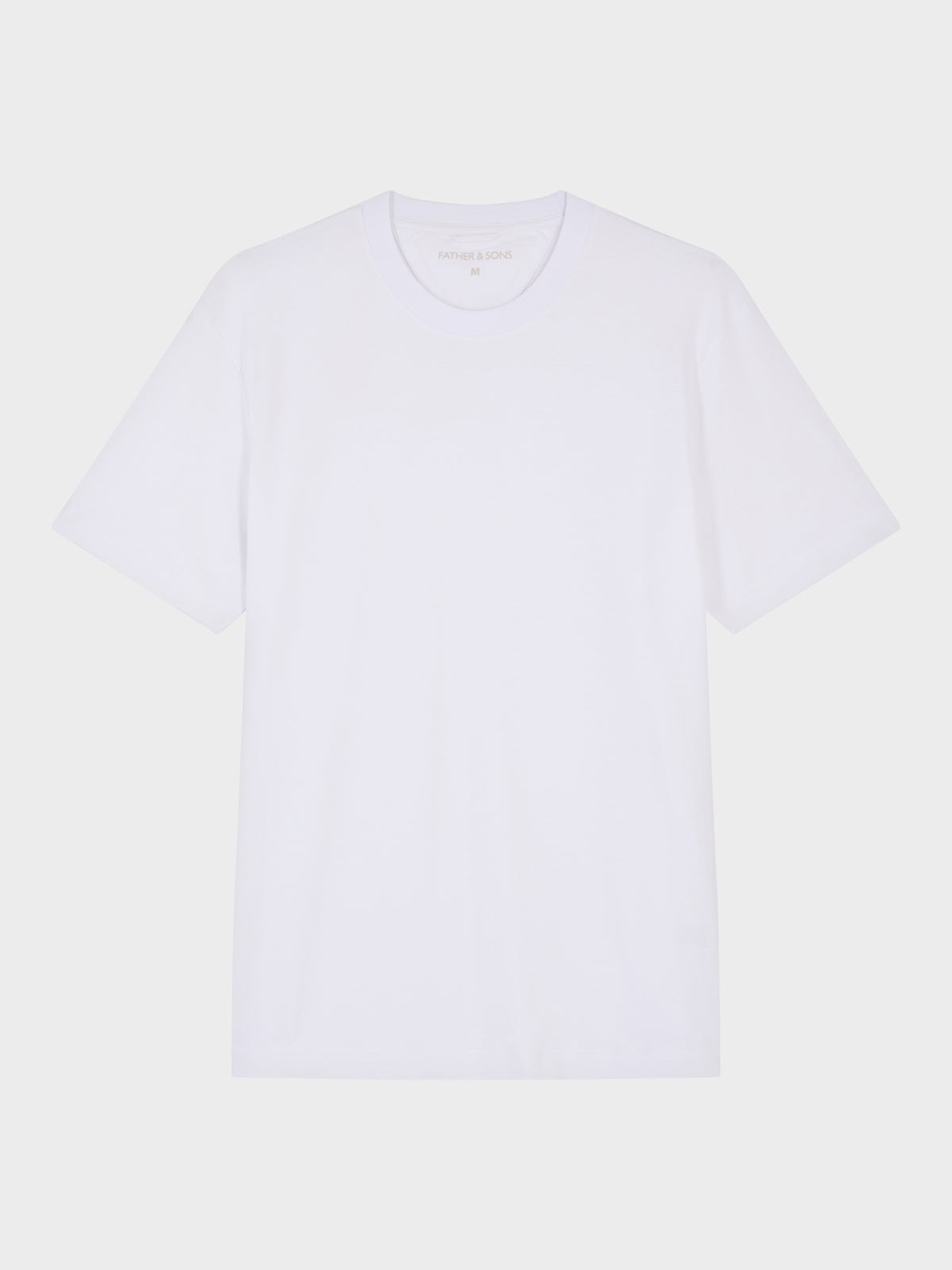 Tee Shirt Col Rond En Coton Blanc