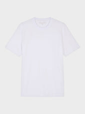 Tee-shirt col rond en coton blanc