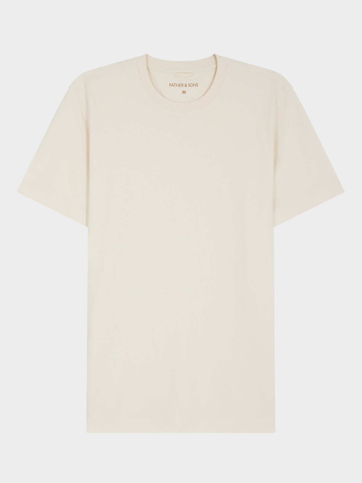 Tee Shirt Col Rond En Coton Cru